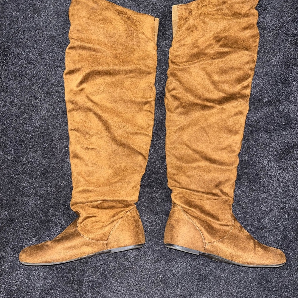 Charlotte Russe Camel Over the Knee Boots